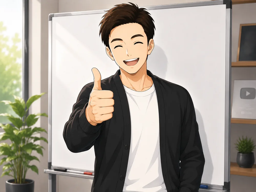発信戦略を一緒に整理するまさのイラスト
